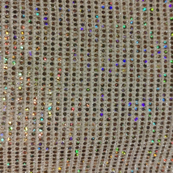 Timing Tan Gold Sequin Cocktail Pencil Skirt - Picture 5 of 5